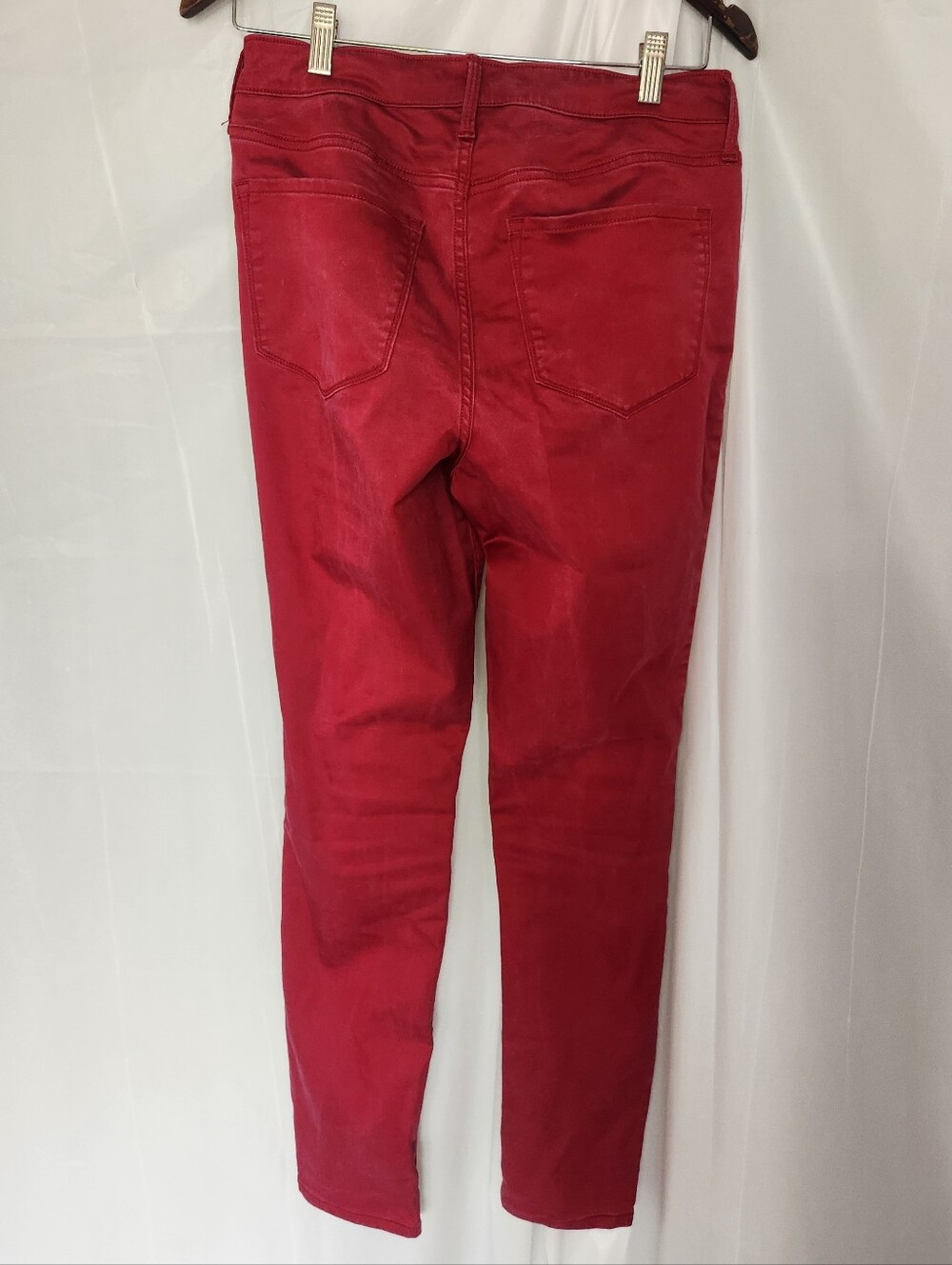 Rockstar Super Skinny High Rise Red Jeans - Picture 12 of 13
